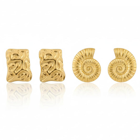 18K Gold Plated Earring Sets  - Anti-Tarnish Earrings – Hypoallergenic & Waterproof