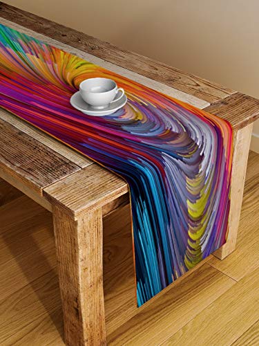 Table Runner – Polycotton Digital Print, Multicolour Shade – 13''x49''