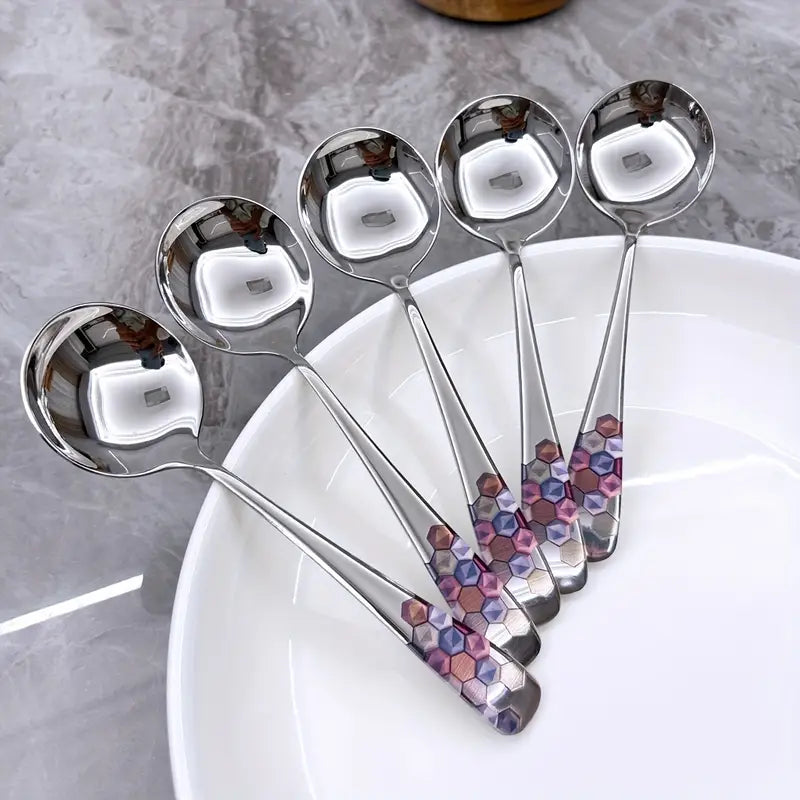 Colorful Stainless Steel Cutlery Set - Spoons and Forks - Tableware