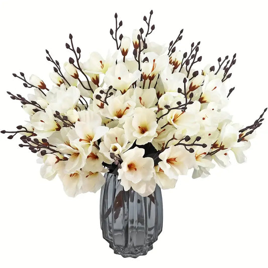 Artificial Silk Flowers Bouquet - Wedding Home Decor (6pcs)