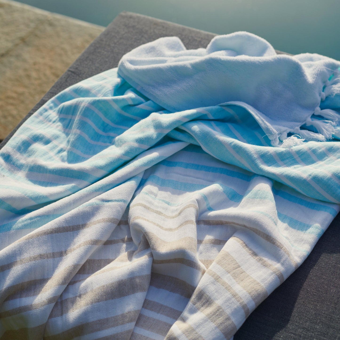 Hammam Terry Towel - Ombre, XL, Quick-Drying, Versatile