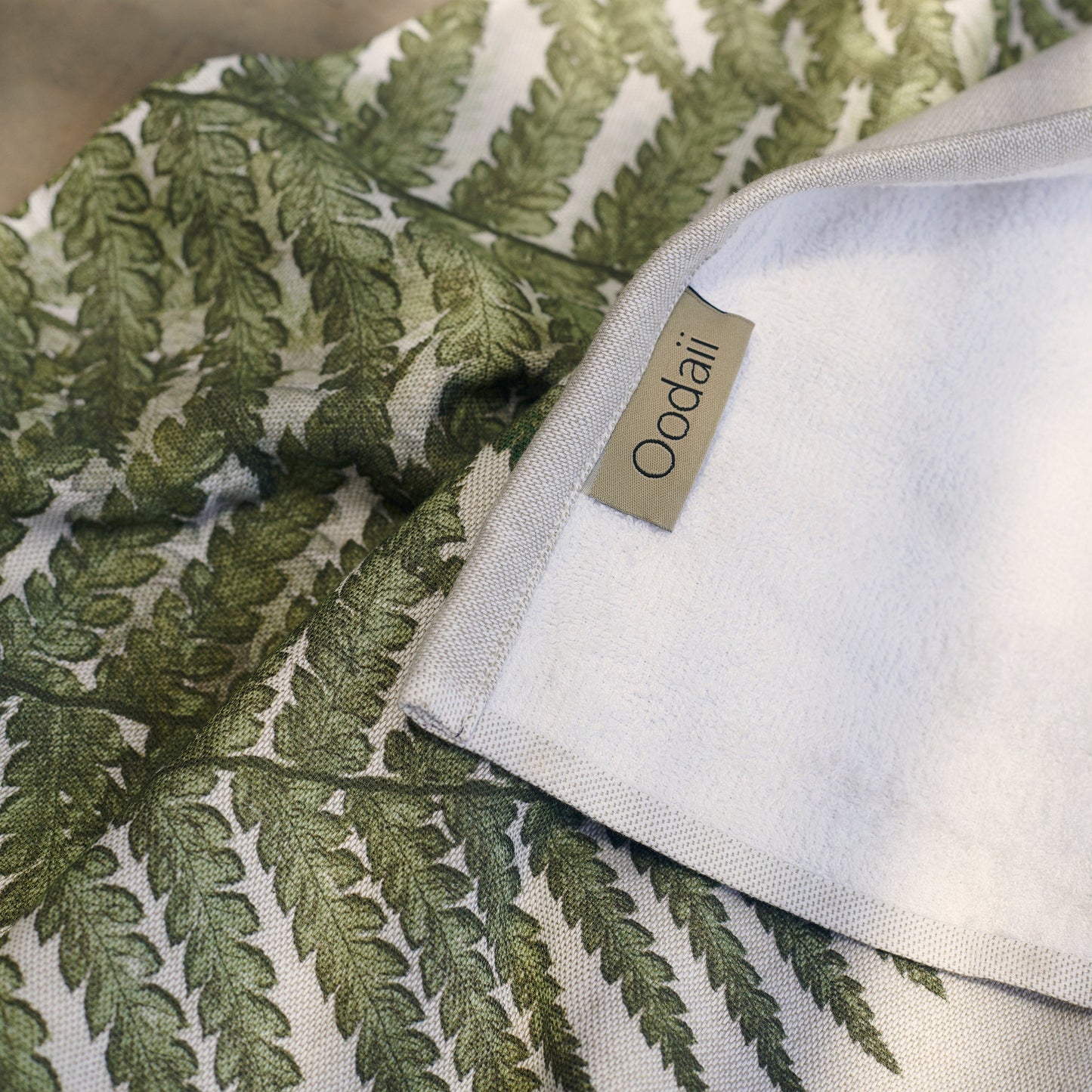 Hammam Terry Bamboo Cotton Towel - Fern Print