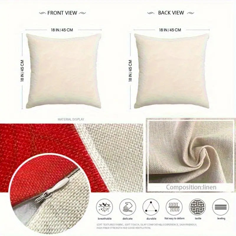 Boho Alpaca Pillow Covers 4pcs - Embroidered Decorative Cushion Cases