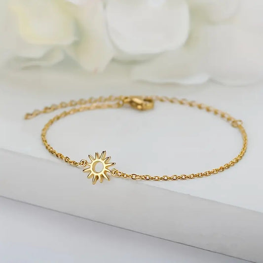 Golden Steel Bracelet - Unisex Commuter Jewelry