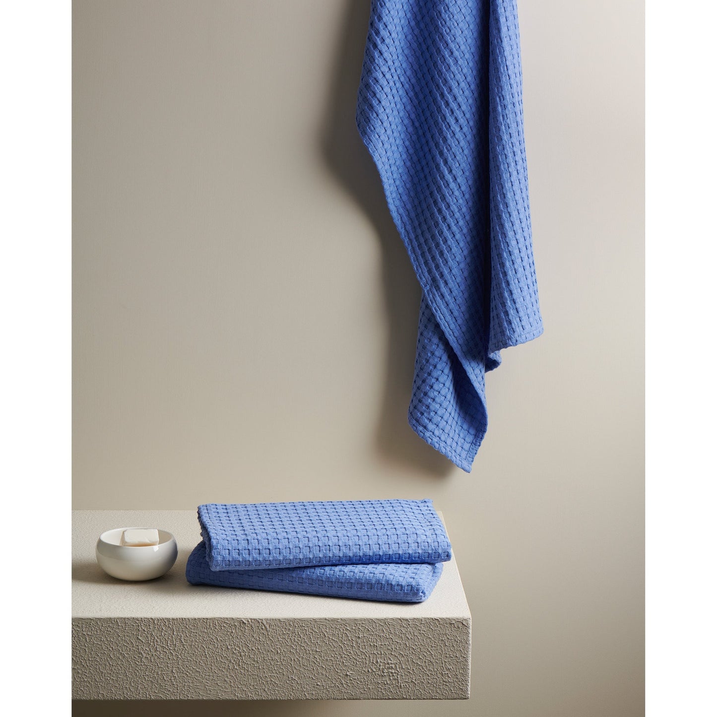 Cotton Waffle Bath Towel - Absorbent, Quick Dry, Lightweight, Durable