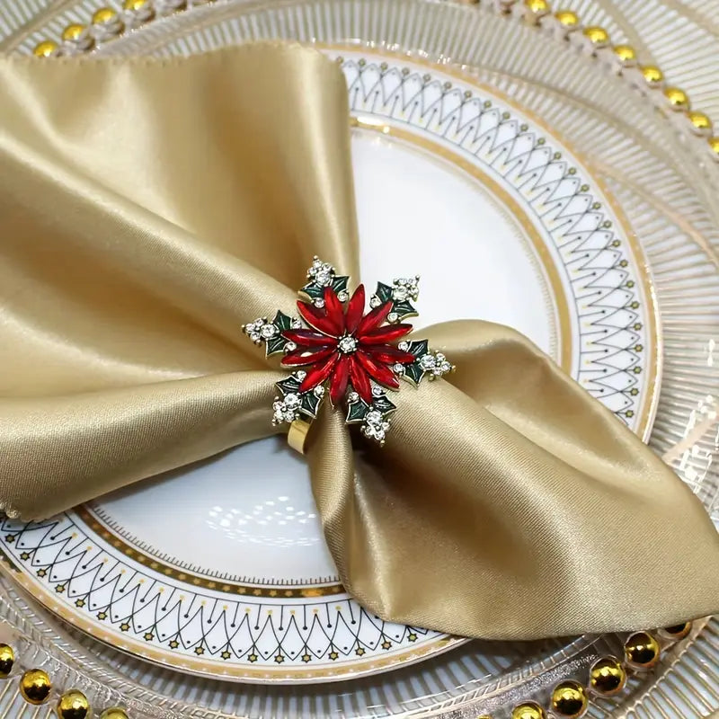 Flower Napkin Rings (6pcs) - Wedding and Party Table Decor