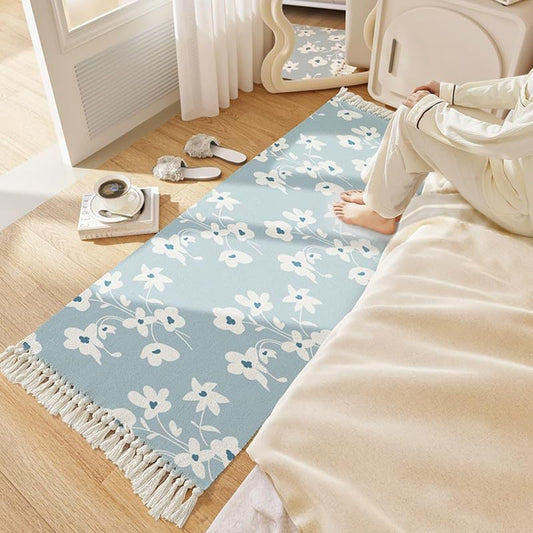 Washable Cotton Floor Runner – Hand Woven & Printed – 2x5 Feet (60x152 cm)