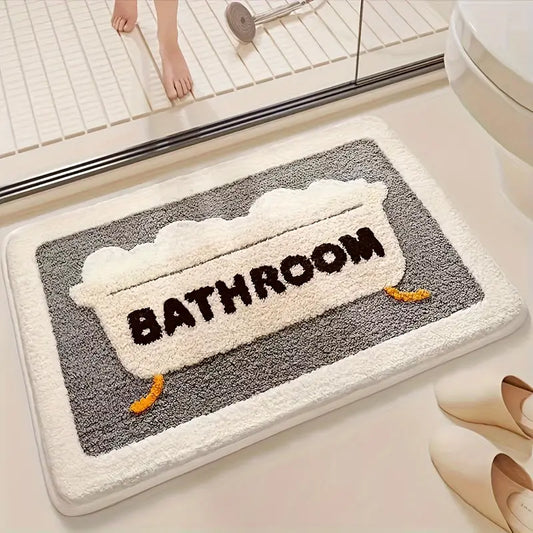 Cartoon Bathroom Mat: Ultra Absorbent, Non-Slip, Quick Dry Rug