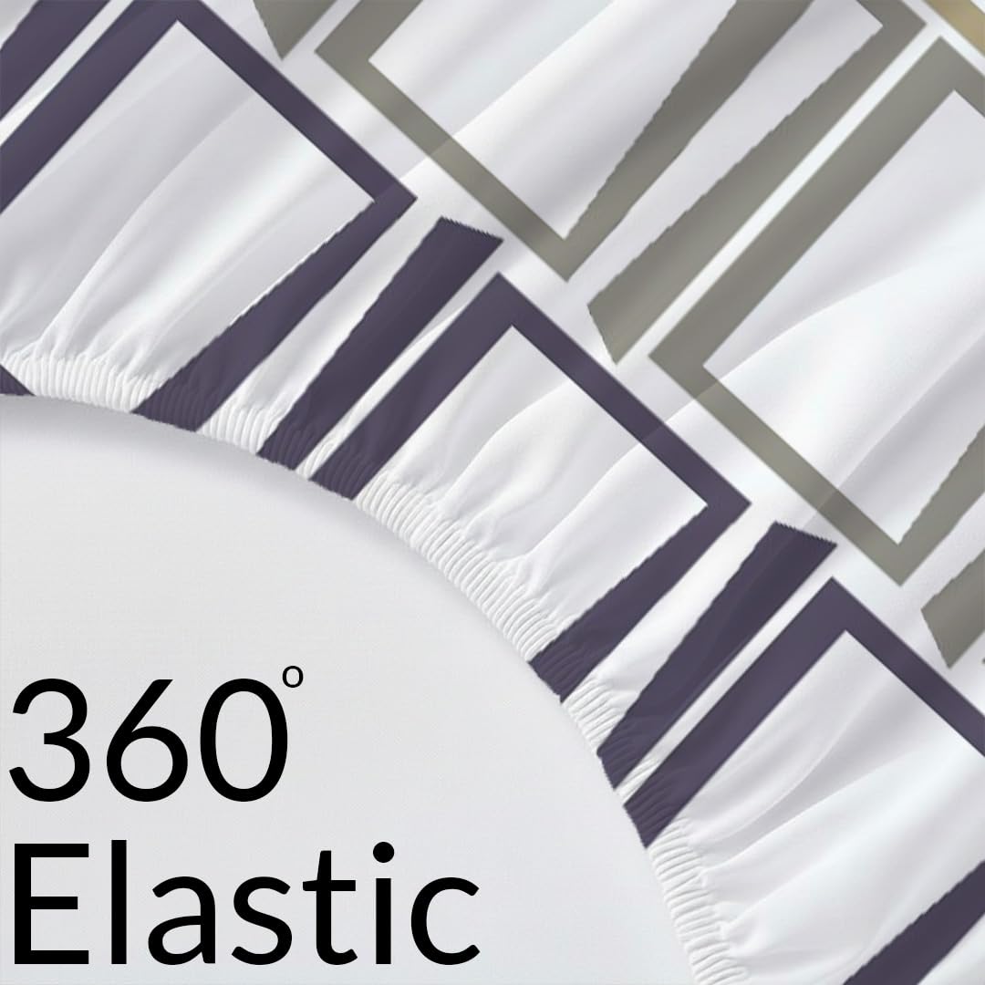 Bedsheet | Cotton 210 TC Elastic Fitted | King Size 2-piece Set