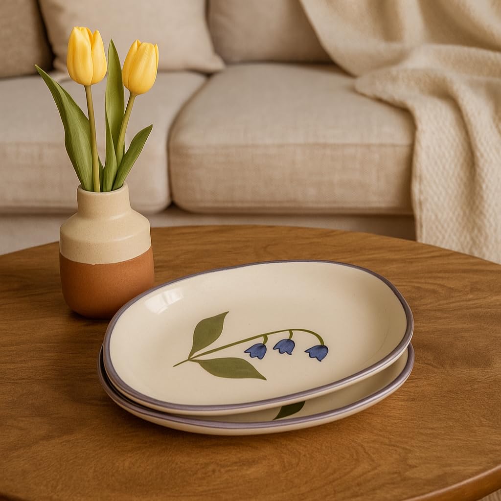 Ceramic Oval Bowl – Serving Bowl – Microwave Safe Ceramic – 8-inch, Set of 2