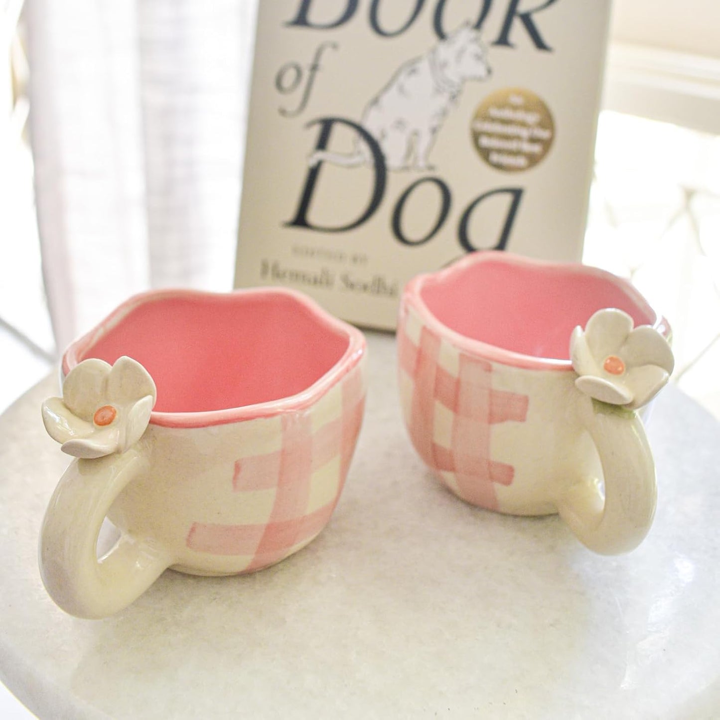 Daisy Ceramic Mug – Artisan-Crafted Coffee Tea Cup – Sustainable Clay – 200 ML