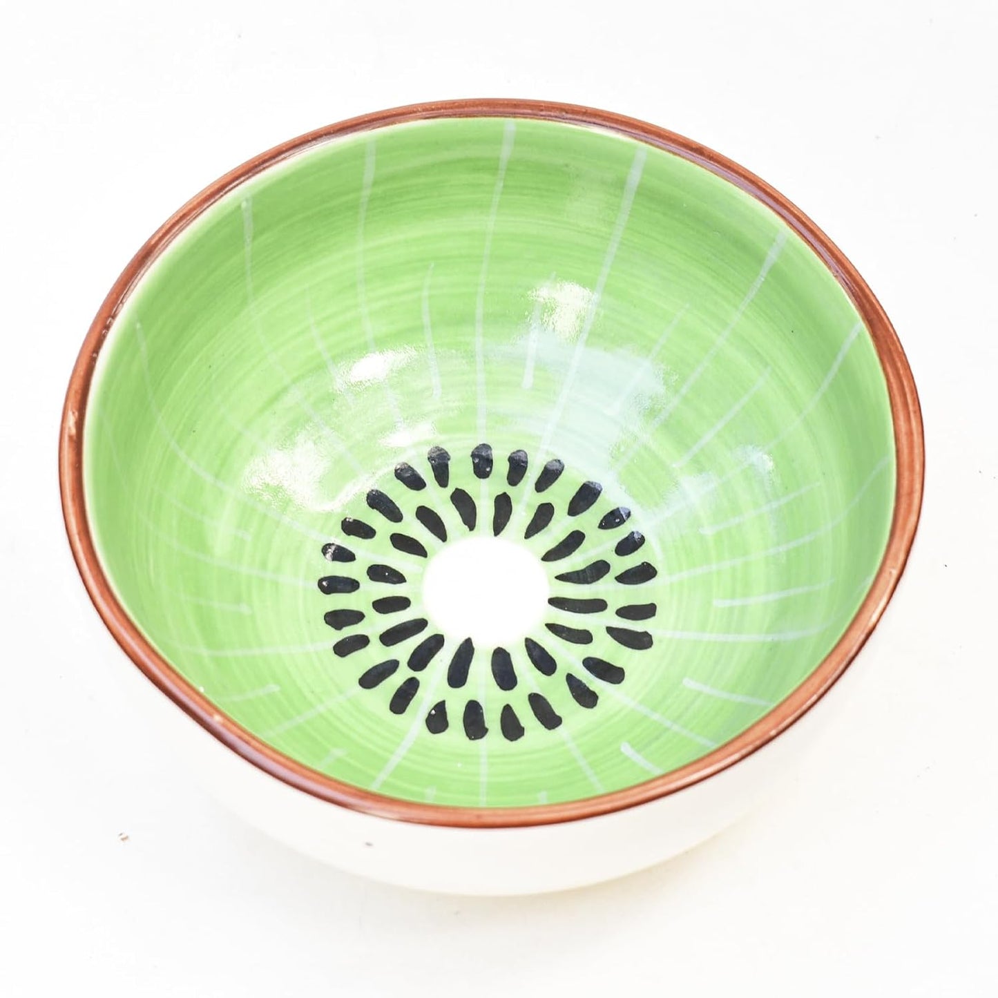 Handmade Kiwi Speckle Serving Bowl – Ceramic Dishwasher & Microwave Safe – 300ML (Set of 1)