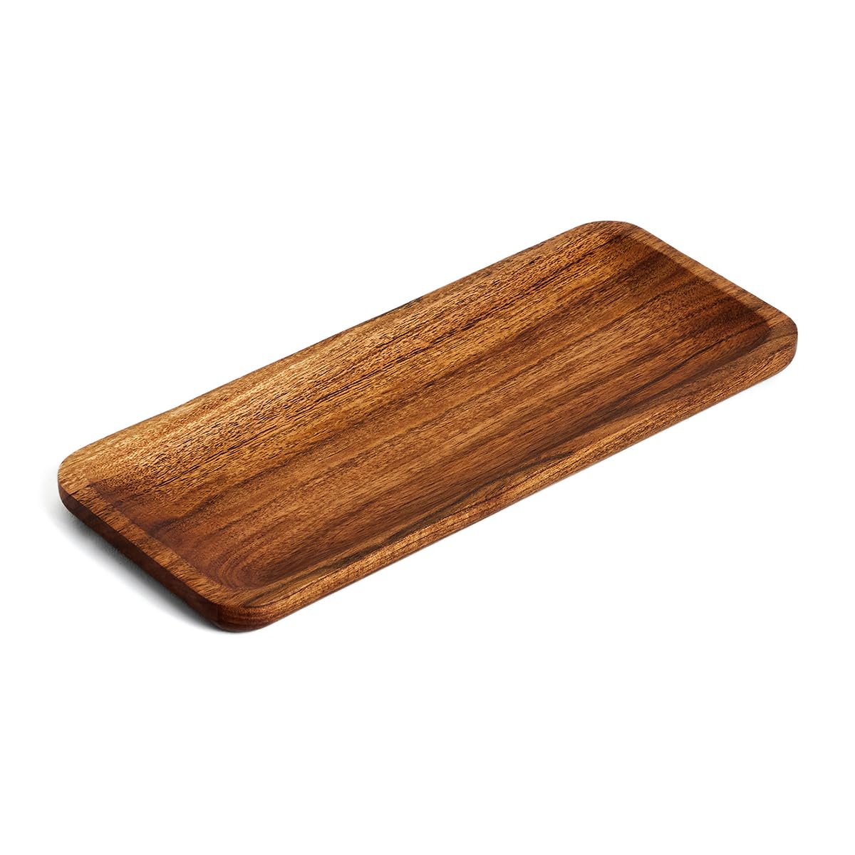 Acacia Serving Platter – Multipurpose Tray – Solid Wood Handcrafted – 12x5 Inch