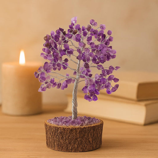 Amethyst Crystal Tree – Healing Gemstone Decor – H9" Wholesale Table Accent