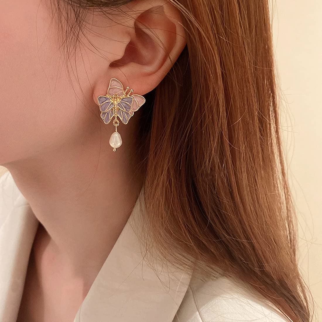 Butterfly Drop Earrings – Gold Plated Fashion Jewellery – Women's Accessory Line – Retail Stock