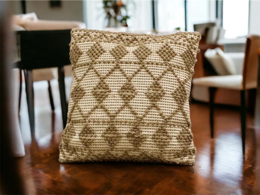 Pit Loom Cotton Cushion Cover – Hand Crafted Bohemian – 18"x18" Set of 2