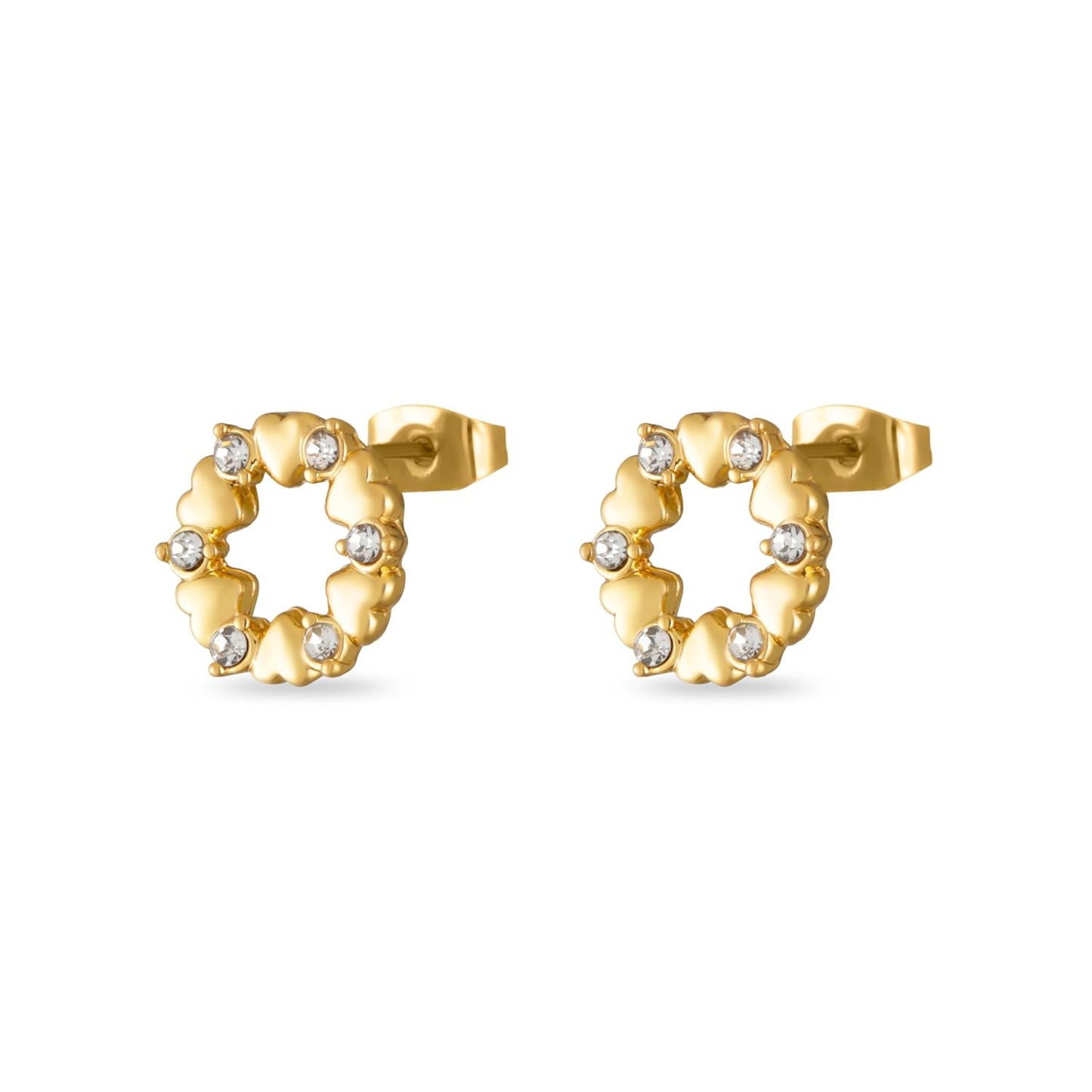 14K Gold Plated Earring Sets – Hypoallergenic – 2 Pairs