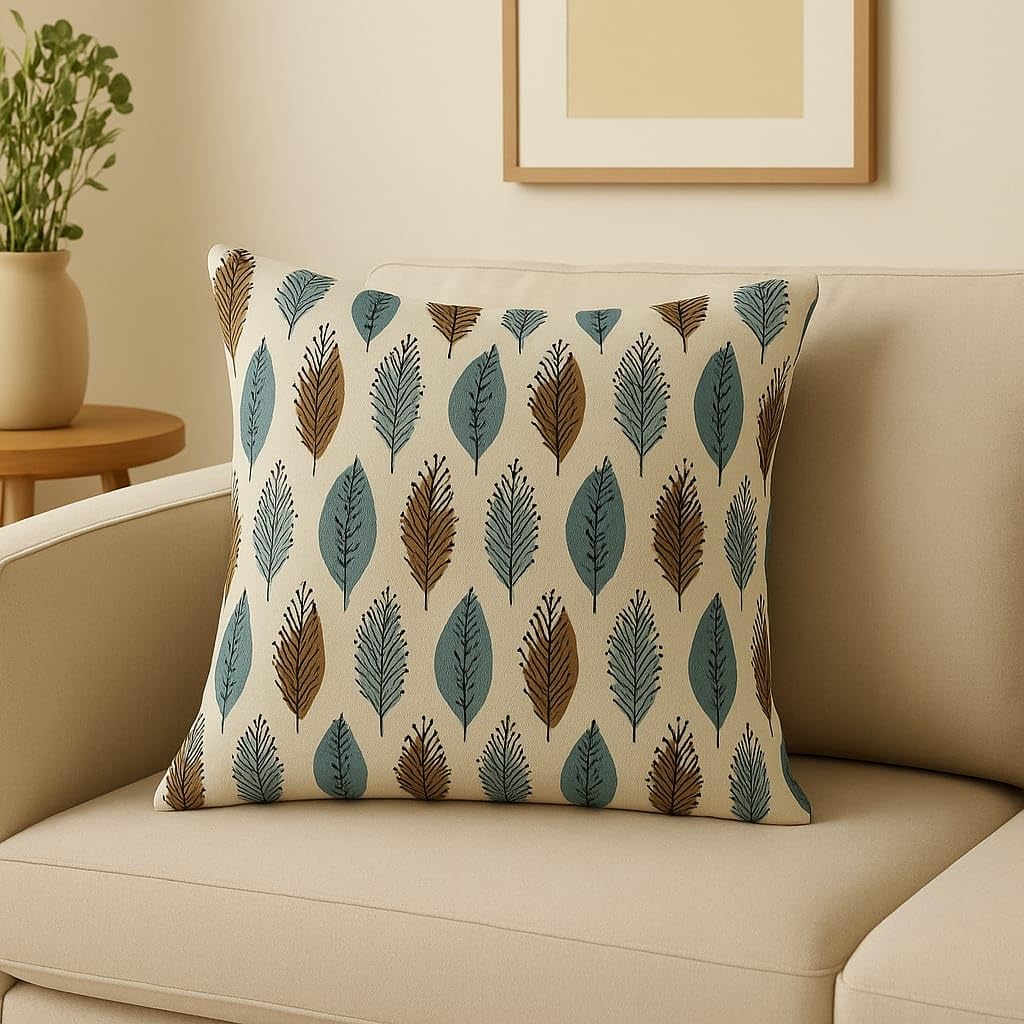 Velvet Cushion Covers – Designer Printed Polyester – Made in India – 20x20 Inch, Set of 3