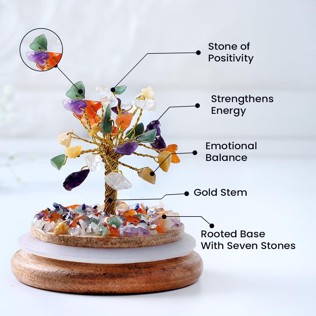 7 Chakra Crystal Tree – Gemstone Dome – Wholesale Home Decor