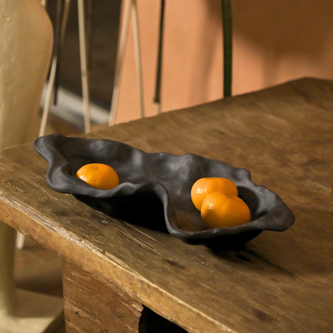 Recycled Marble Dust Serving Bowl - Food-Safe