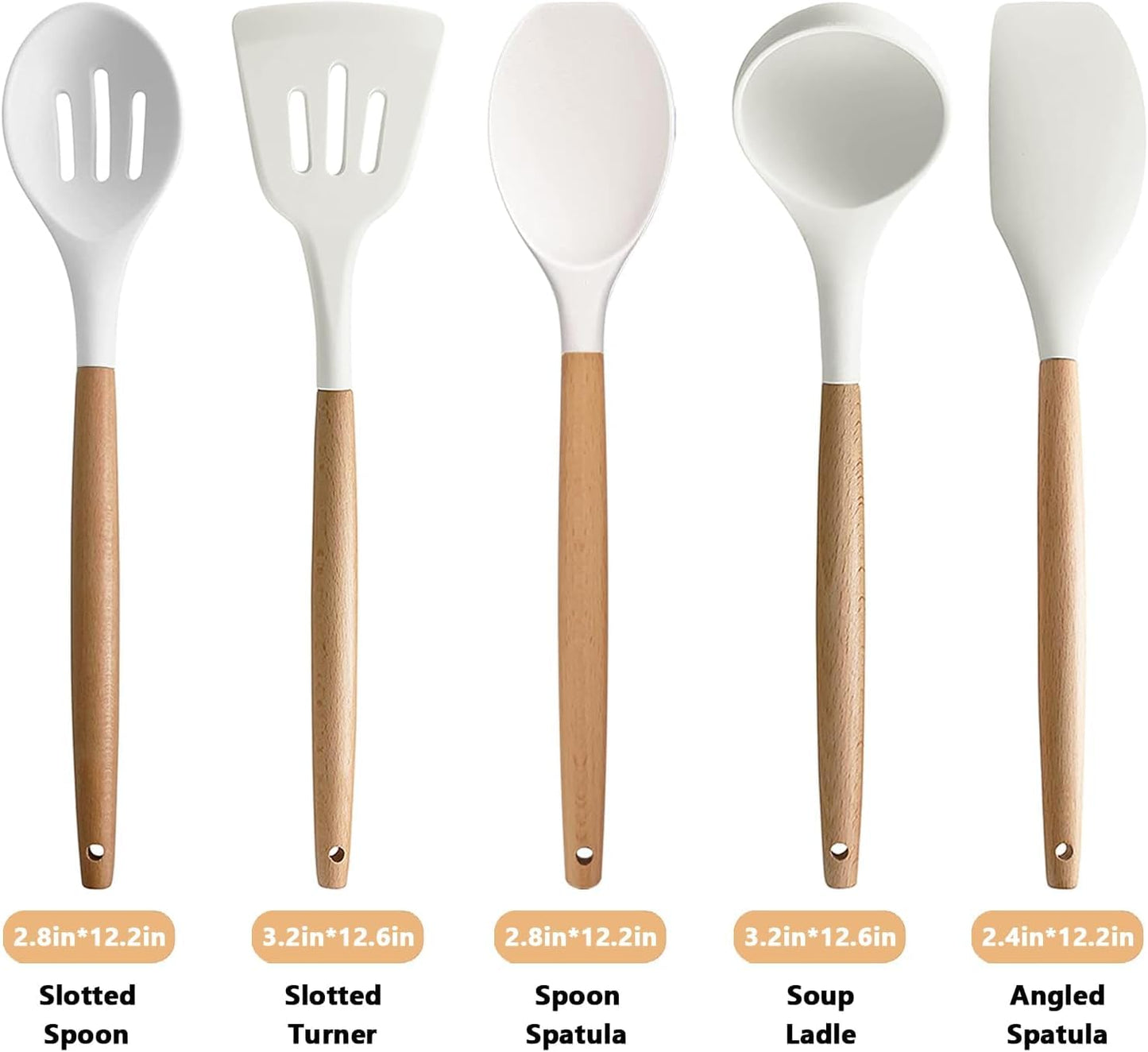 Silicone Kitchen Utensil Set – Cooking Tools – Non-Stick & Heat Resistant – 5 Pcs