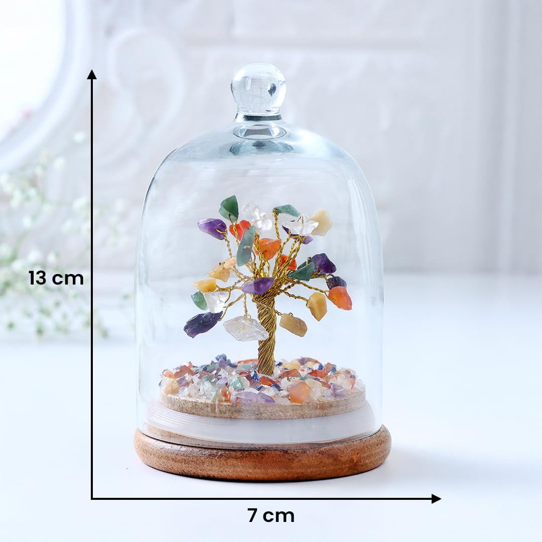 7 Chakra Crystal Tree – Gemstone Dome – Wholesale Home Decor