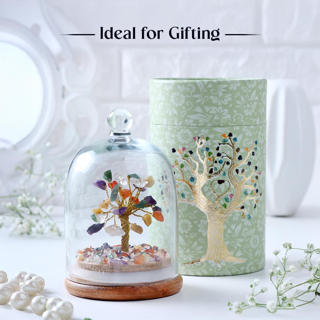 7 Chakra Crystal Tree – Gemstone Dome – Wholesale Home Decor