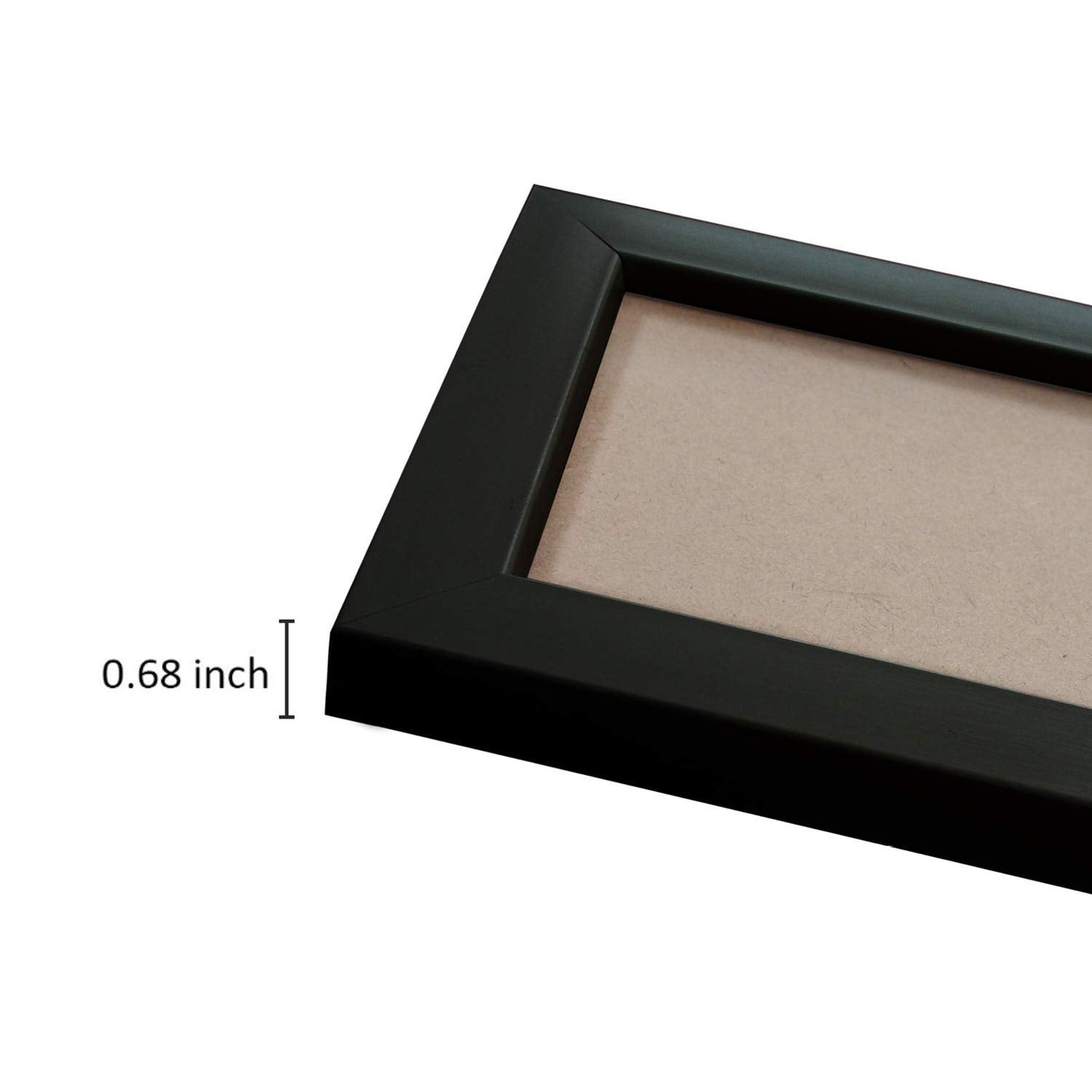 Rectangular Wood MDF Photo Frame Set – Wall Mount Display – Glass Front, Versatile Orientation – 9-Piece Assorted