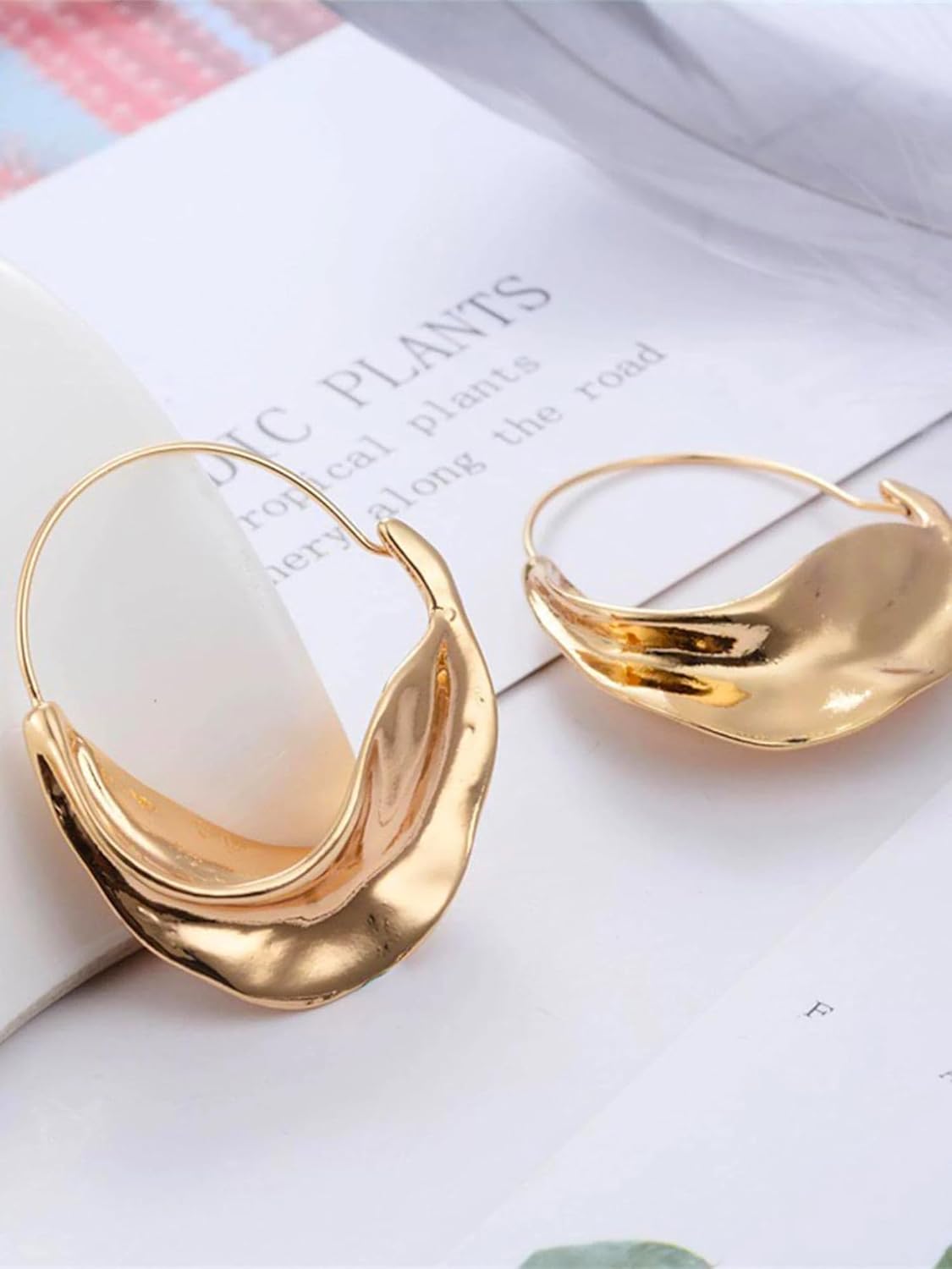 Twisted Huggie Earrings – Gold-Toned Fashion Jewellery – Durable Finish – Retail Stock