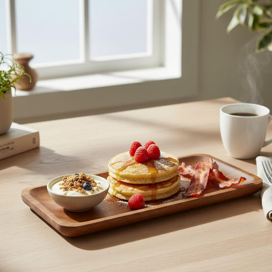 Acacia Serving Platter – Multipurpose Tray – Solid Wood Handcrafted – 12x5 Inch