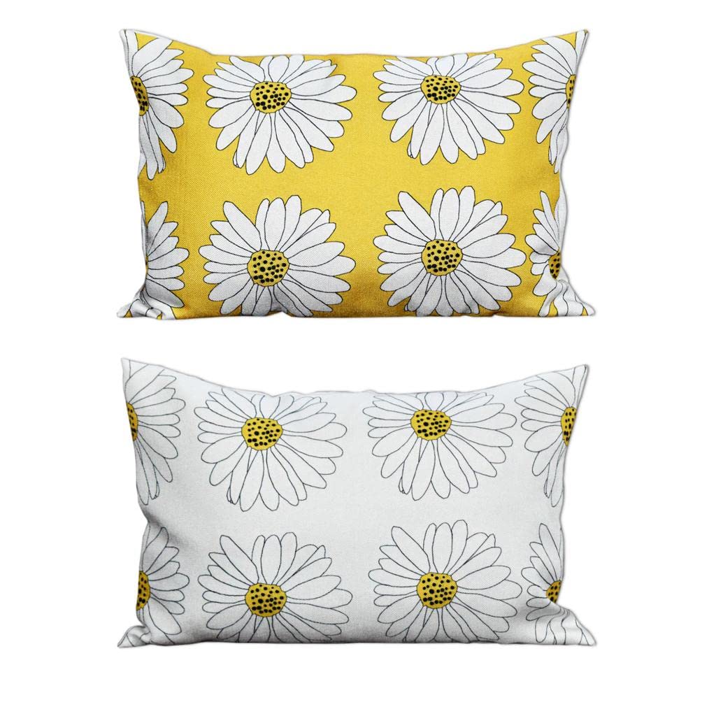 Wholesale Cushion Covers – Jute Rectangular Floral – 12x18 inch, 2-Pack