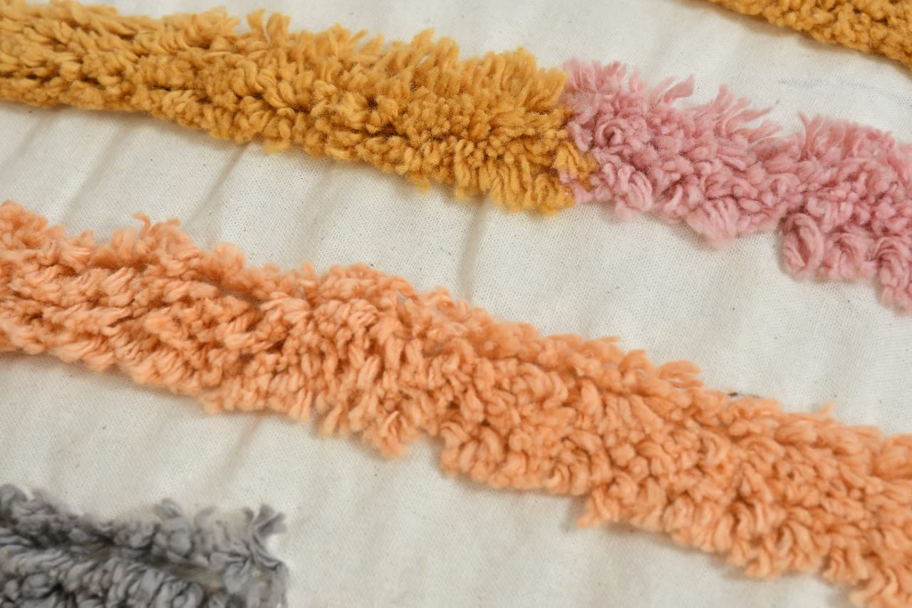 Wholesale Cushion Covers – Tufted Geometric Pom Pom – 16x16 Inch, 2-Piece Set