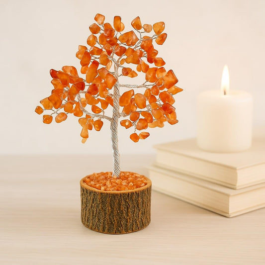 Decorative Tree – Carnelian Gemstone – 9" H Table Decor