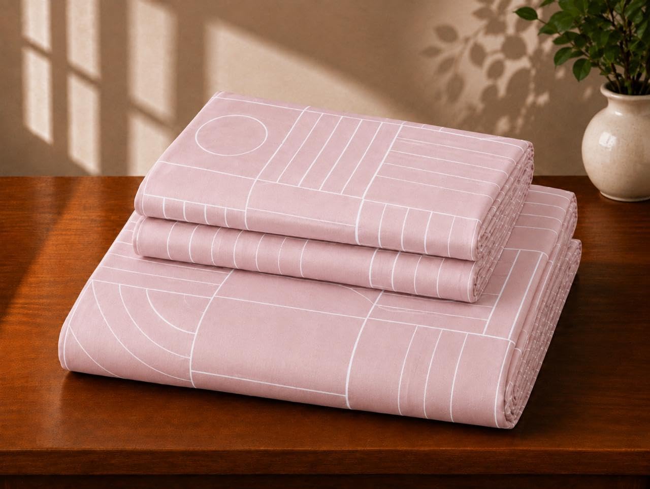 Bedsheet | Polycotton 310TC Elastic Fitted | Super King, 198x182cm, 3-Piece Set