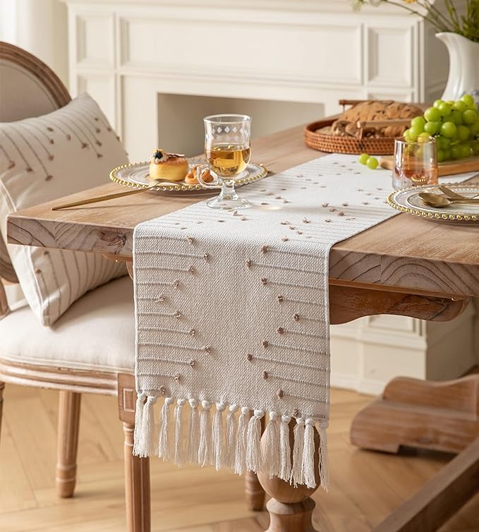 Table Runner – Dining Accessory – Recycled Cotton, Durable – 14x72 Inch, Single Unit