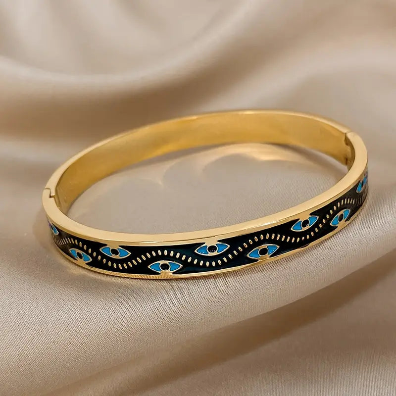 Stainless Steel Enamel Bracelet - Men Women Jewelry