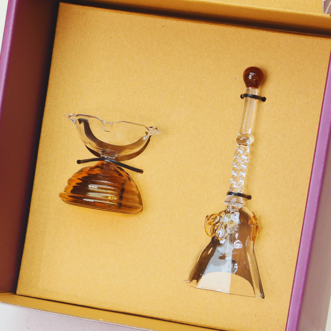 Handcrafted Candle Holder With Ringing Bell