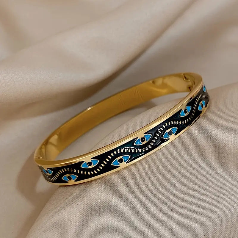 Stainless Steel Enamel Bracelet - Men Women Jewelry