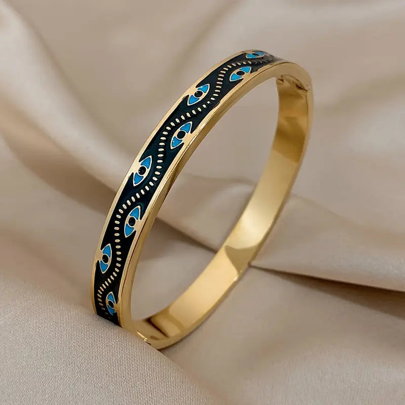 Stainless Steel Enamel Bracelet - Men Women Jewelry
