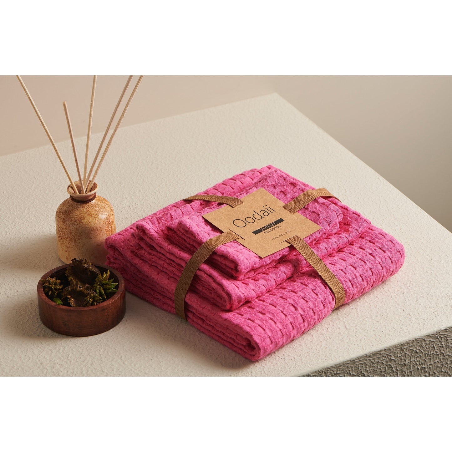 Cotton Waffle Towel - Bath Set