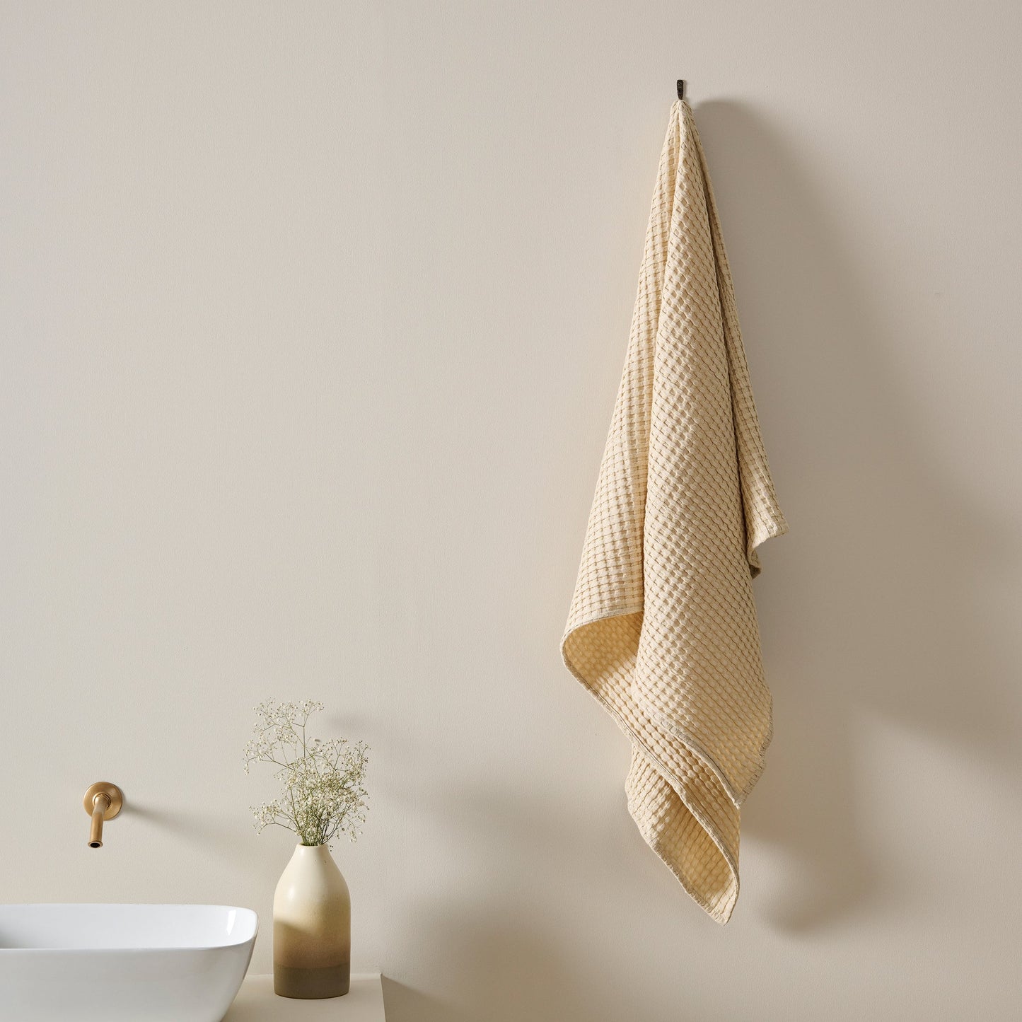 Chalk | Cotton | Waffle | XL Bath Towel