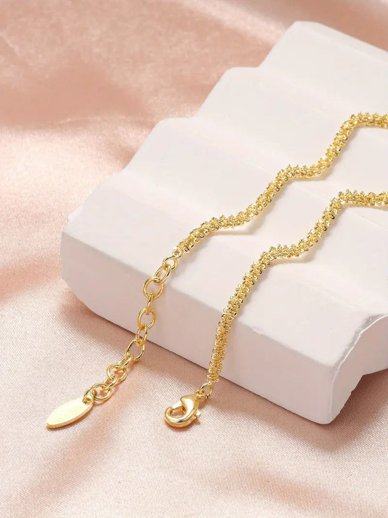 Elegant Snowflake Chain Bracelet – 18K Gold Plated Copper Jewelry for Women