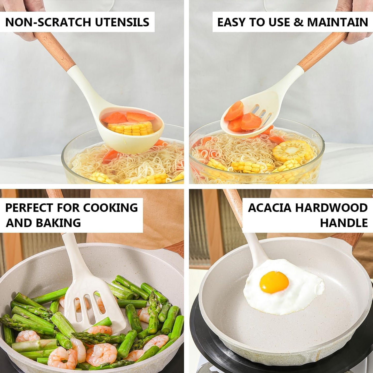 Silicone Kitchen Utensil Set – Cooking Tools – Non-Stick & Heat Resistant – 5 Pcs