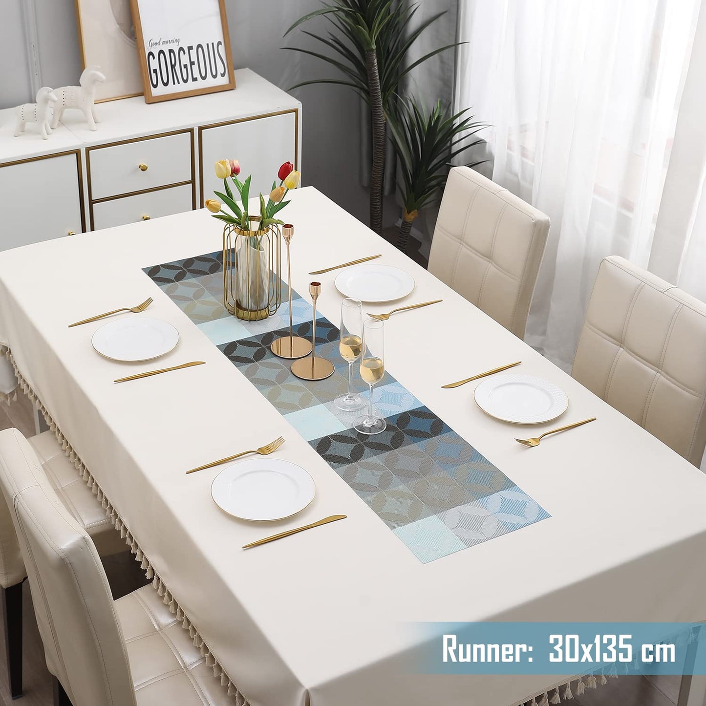 Wholesale Table Runner – Easy-Clean  Polyester Blend – 30x135 cm – Retail Supply