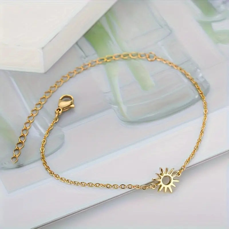 Golden Steel Bracelet - Unisex Commuter Jewelry
