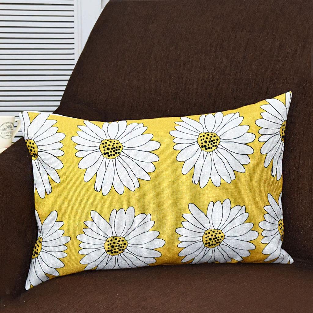 Wholesale Cushion Covers – Jute Rectangular Floral – 12x18 inch, 2-Pack