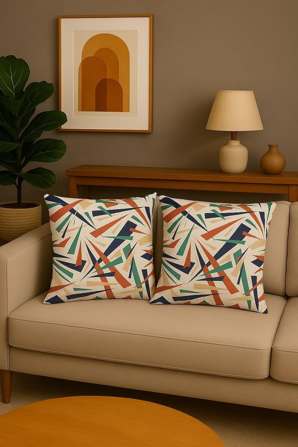 Velvet Cushion Covers – Decorative Throw Pillow Covers – Designer Printed Polyester – 20x20 Inch, Set of 3