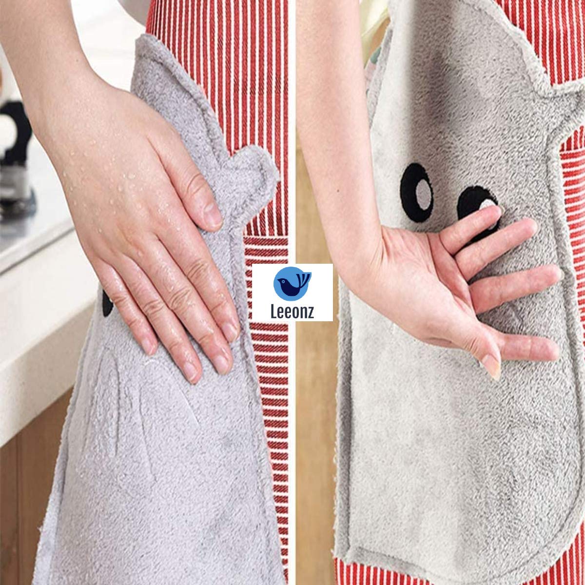 Chef Apron – Kitchen Apron – Waterproof, Adjustable, Integrated Hand Towels – Single Unit