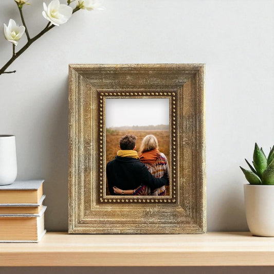Elegant Table Rectangular Photo Frame – Wood & Plexiglass – 4x6 Inch