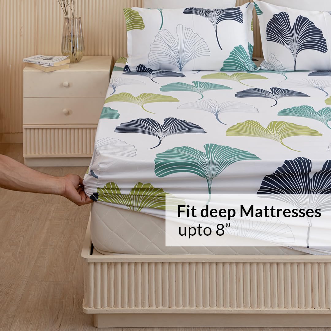 Bedsheet | Long-Staple Cotton Fitted | 78x72 Inch, 3-Piece